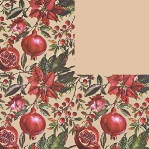 ROTOLO CARTA CM.100X25MT POINSETTIA BEIGE